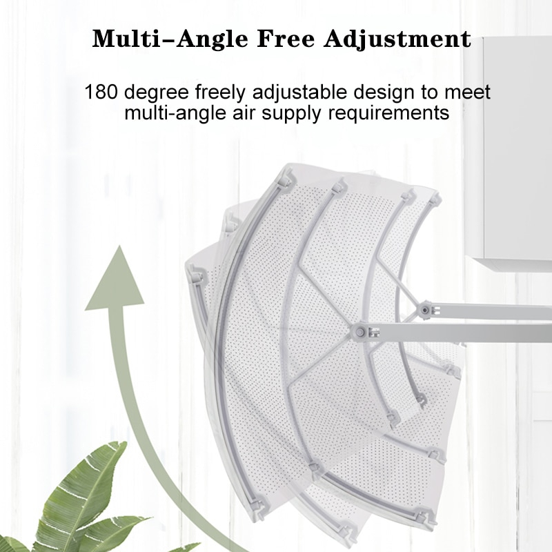Cover Angin AC Adjustable Air Conditioner Windshield Deflector Pelindung AC - White (Z-DFB09)