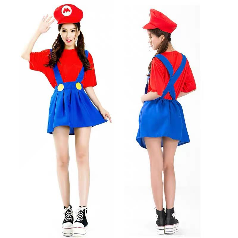 BAJU ONESIE KOSTUM PIYAMA SUPER MARIO LUIGI IMPOR COSPLAY