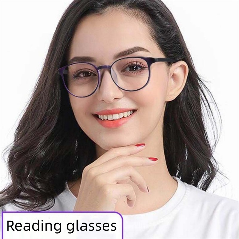 FAB Kacamata Baca Bulat  Lensa Plus Anti Radiasi +1.00 s/d + 3.00 Kacamata Wanita Reading Glasses Kacamata Lensa&amp;Frame