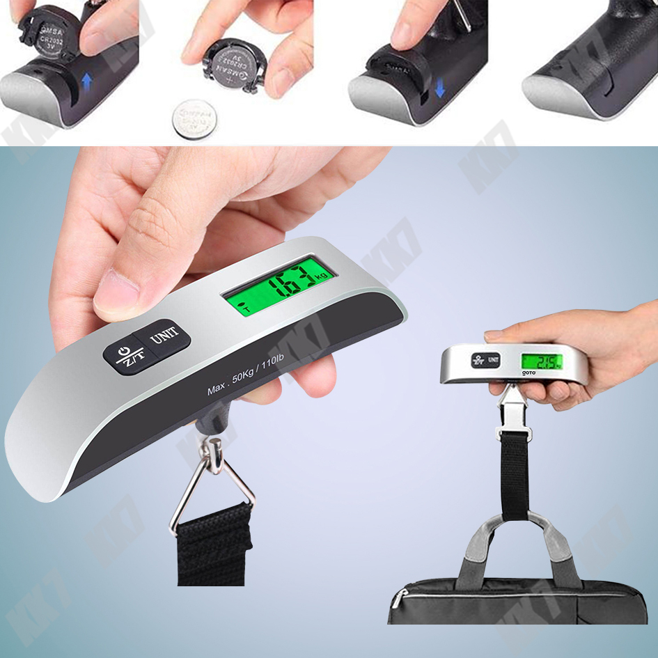 Koper Timbangan Travel Scale Electronic Luggage Scale Portable Serbaguna Koper Tas Max 50Kg