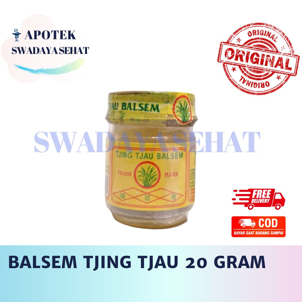 BALSEM TJING TJAU 36 GRAM 20GR - Cing Cau Cao - Pereda Sakit Kepala Mual Nyeri Otot Encok Pegal Linu