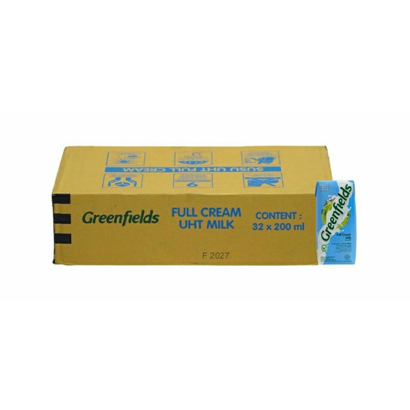 

Greenfields UHT Milk Full Cream 200ml 1dus (isi 32pcs)