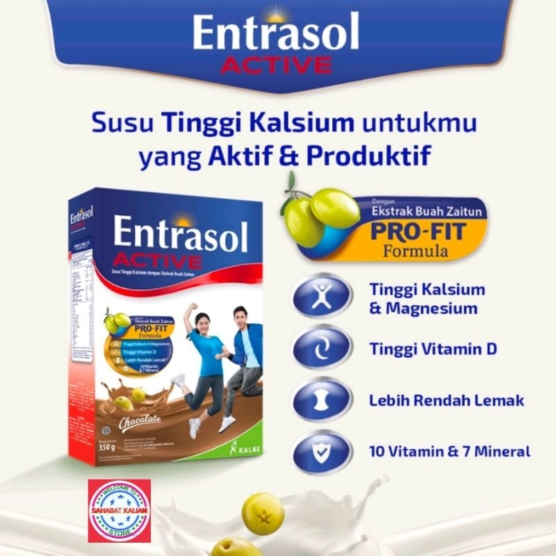 ENTRASOL ACTIVE COKLAT 360GR PER 1 BOX