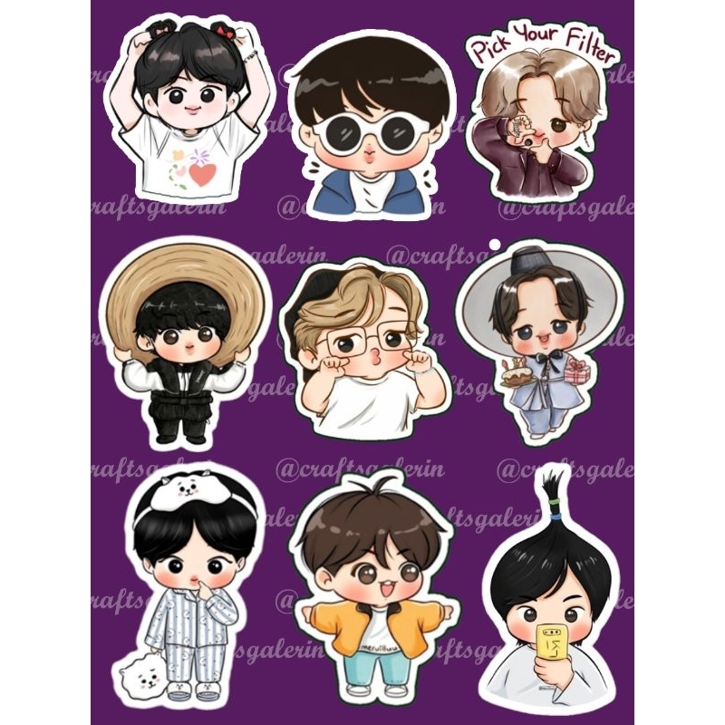 

STICKER CUTTING JIN BTS WATERPROOF