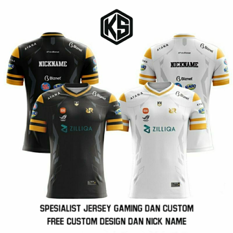 BAJU JERSEY TEAM RRQ TERBARU 2022 FREE NICKNAME