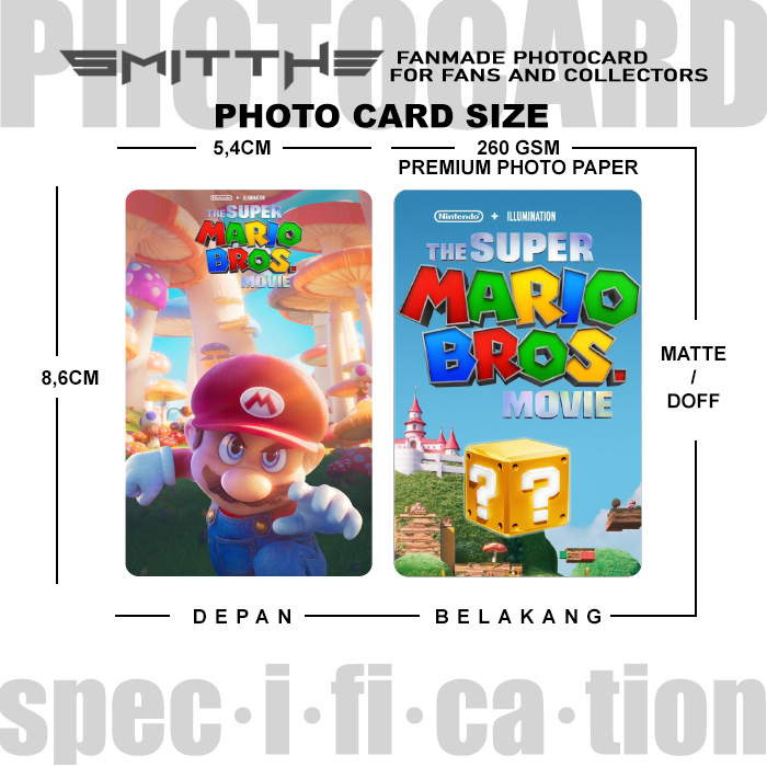 Photocard Mario Unofficial Photo Card Kartu Koleksi