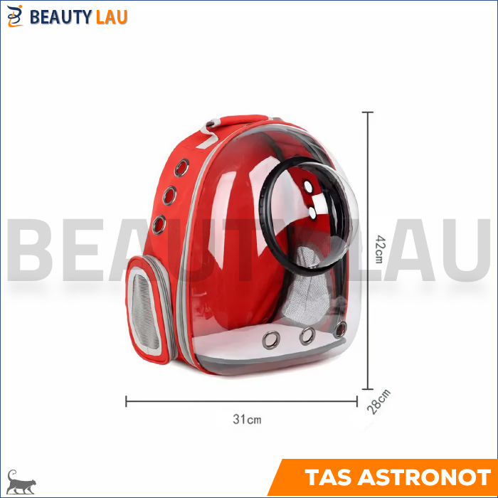 TAS RANSEL KUCING ANJING ASTRONOT TRANSPARAN PET CARRIER BACKPACK TRAVEL BAG PET CARGO