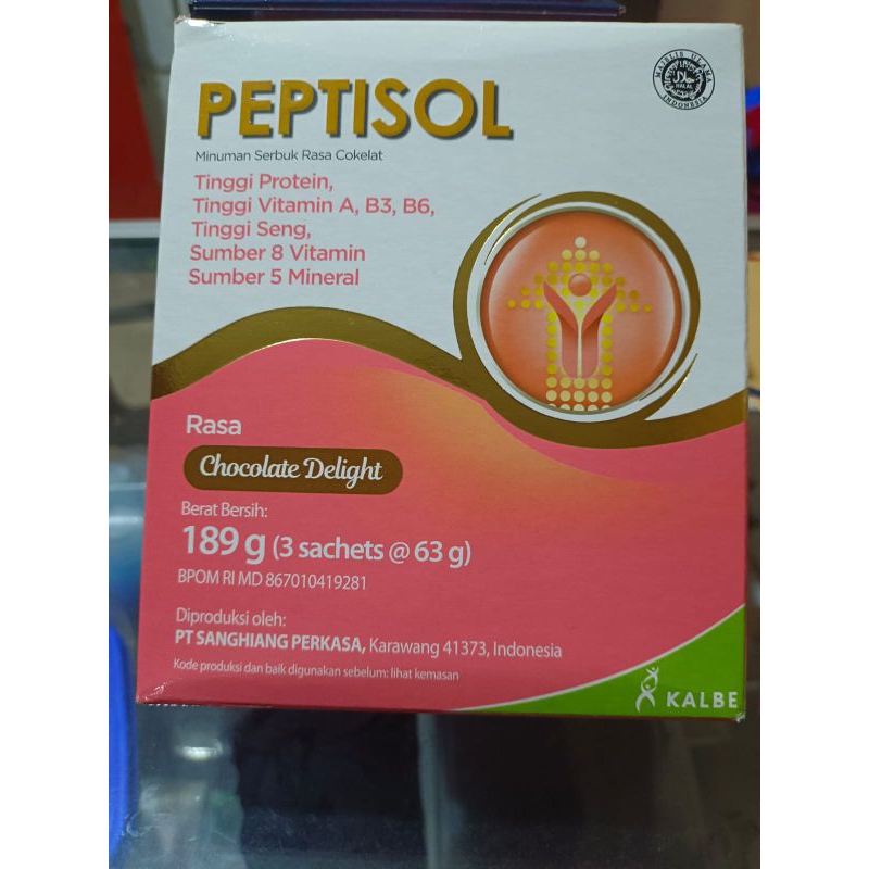 

susu peptisol untuk diet atau membentuk otot atau pemulihan atau lansia lanjut usia kemasan 189 gram