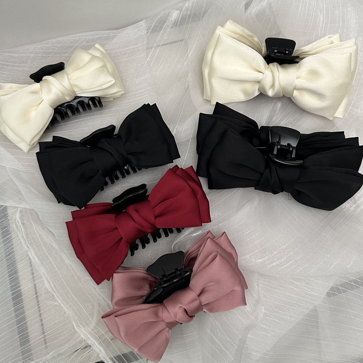 ELEGANT DOUBLE-SIDED BOW HAIR CLAW JEDAI JEPIT JEPITAN RAMBUT PITA DUA SISI ELEGAN FEMINIM GIRLY FAIRY DREAMY KOREA HAIR CLIP HAIRCLIP AKSESORIS