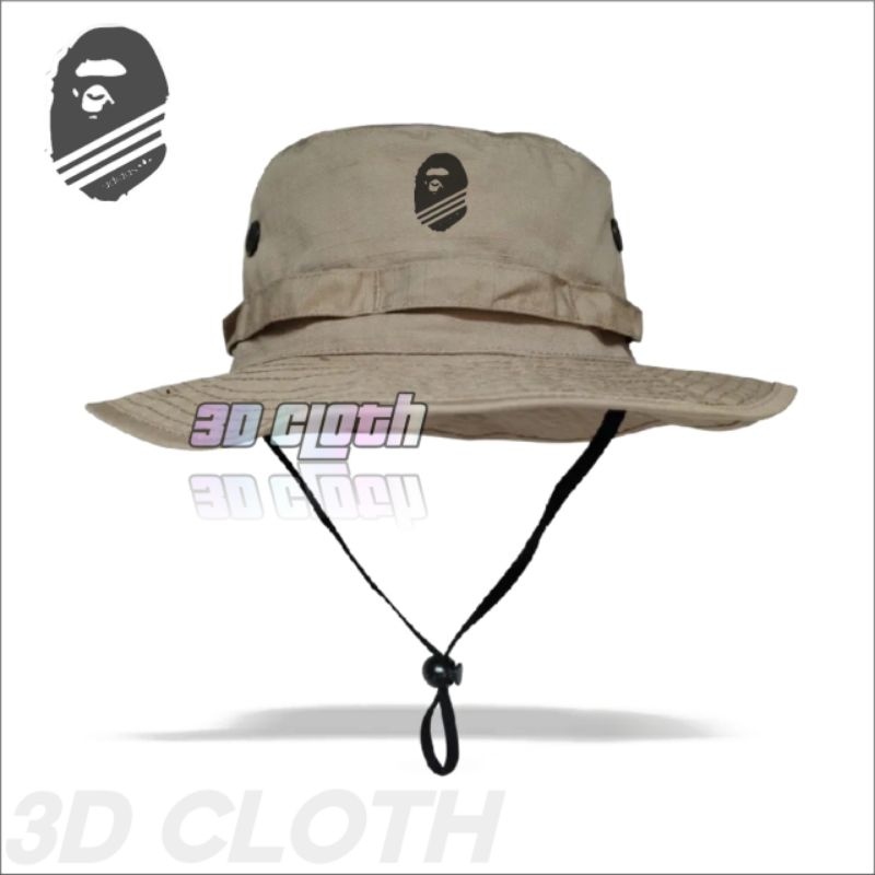 Topi Rimba Casual Premium/Topi Gunung Outdoor/Topi Hiking Pria Wanita Lokal/BAPE A BATHING APE