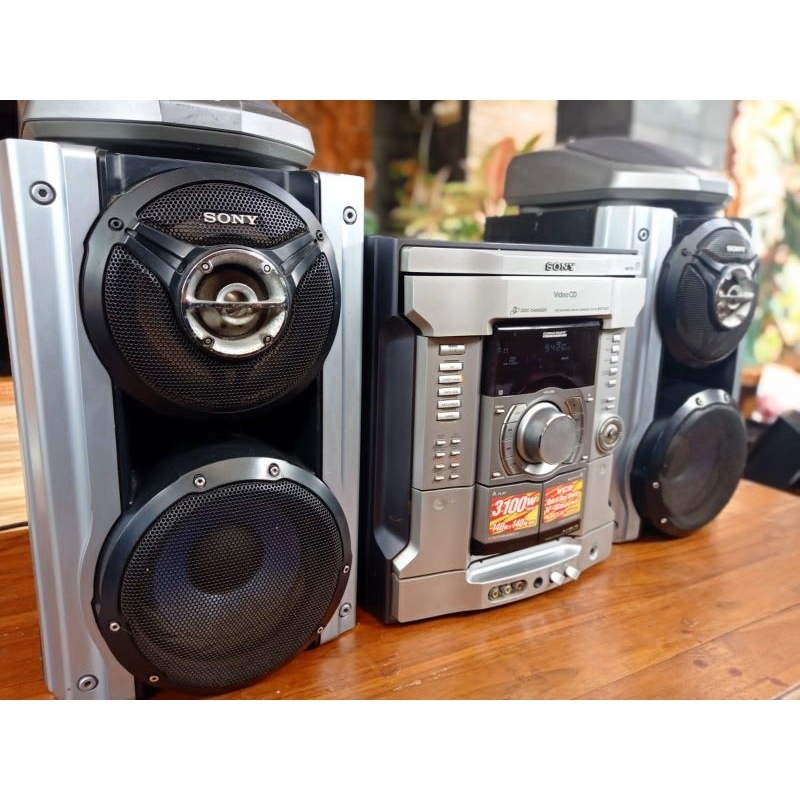 RADIO TAPE COMPO SONY MHC RV50 SET SPEAKER SURROND