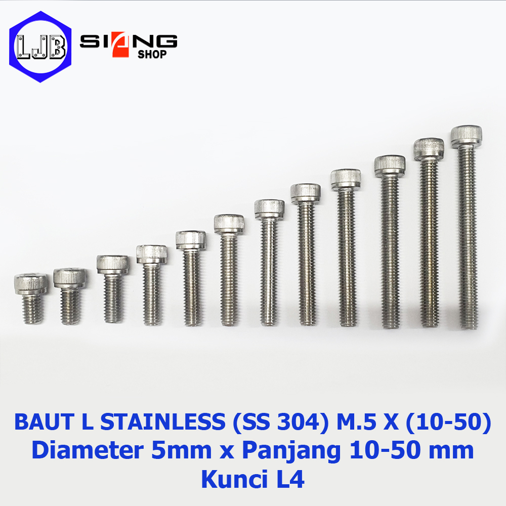 Baut L M5 stainless 304 THE A2-70