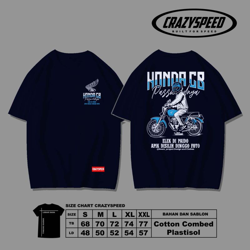 KAOS HONDA CB | ORIGINAL CRAZY SPEED | KAOS CB / KAOS GL / KAOS PILOTER/KAOS TERLARIS