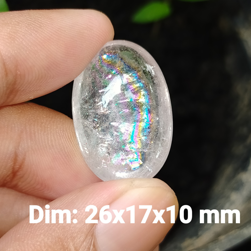 BATU KECUBUNG ES PELANGI PUTIH NATURAL cek batu lainnya yaman api wulung opal bacan permata amethys 