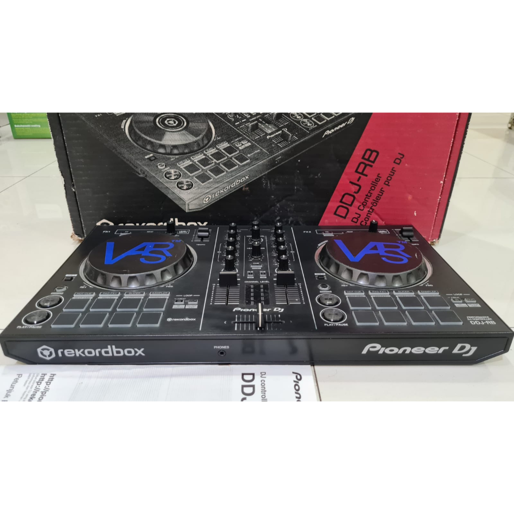 Alat DJ Pioneer DDJ RB + Skin Fullset Box & Manual Book Controller Set DJ Rekordbox Edition