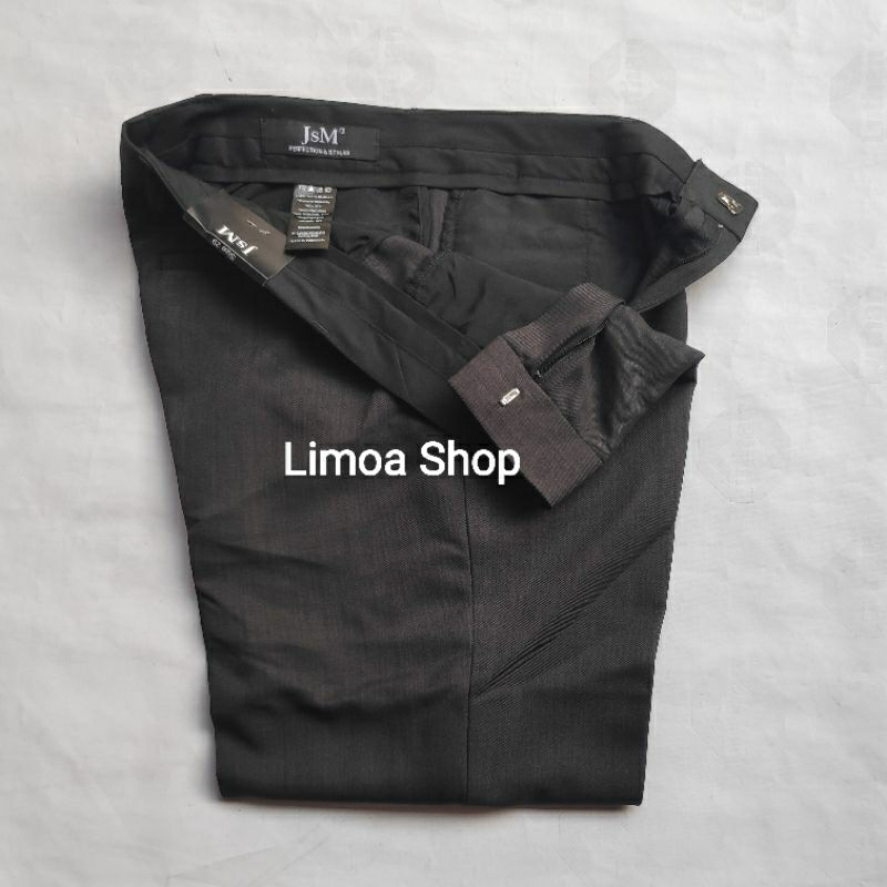 Celana Pria Formal JsM Slimfit Hitam Aspal JM 01