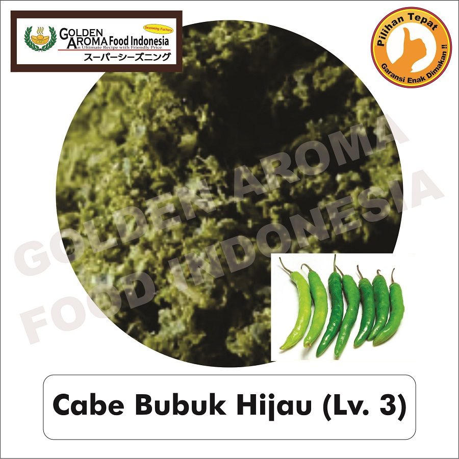 

Cabe Bubuk Hijau Level 3 250gr Bubuk Cabe Green Chilli Powder Level 3 Murah Halal Enak Aman GAFI