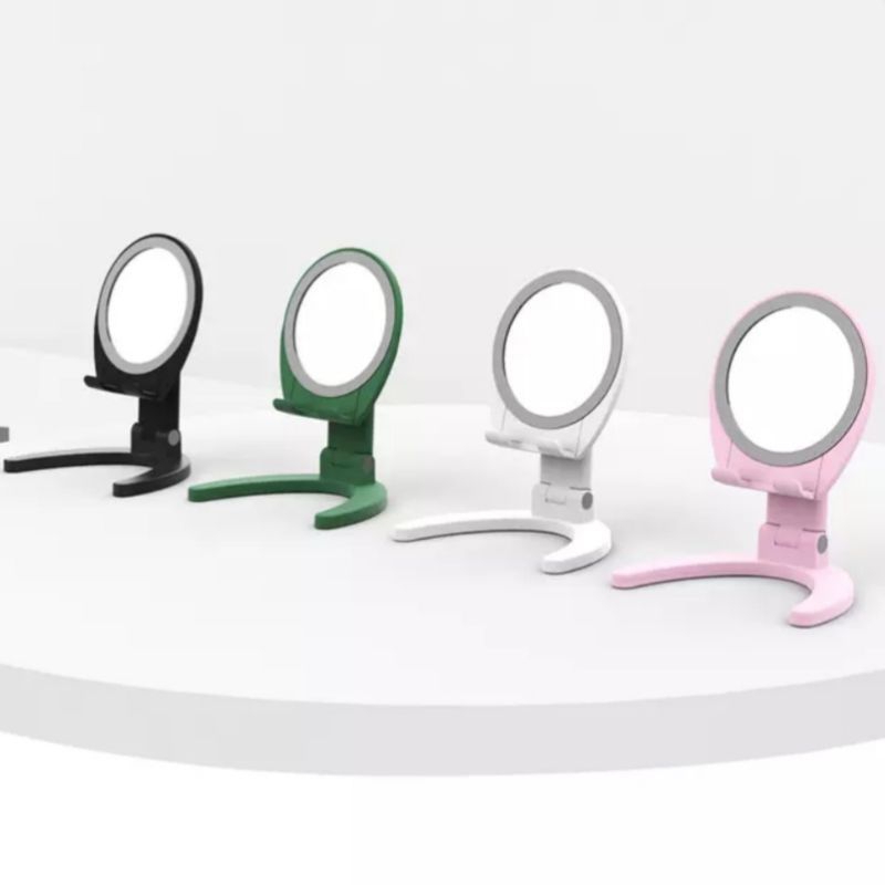 stand Mirror hp universal holder tab pad dudukan hp + kaca
