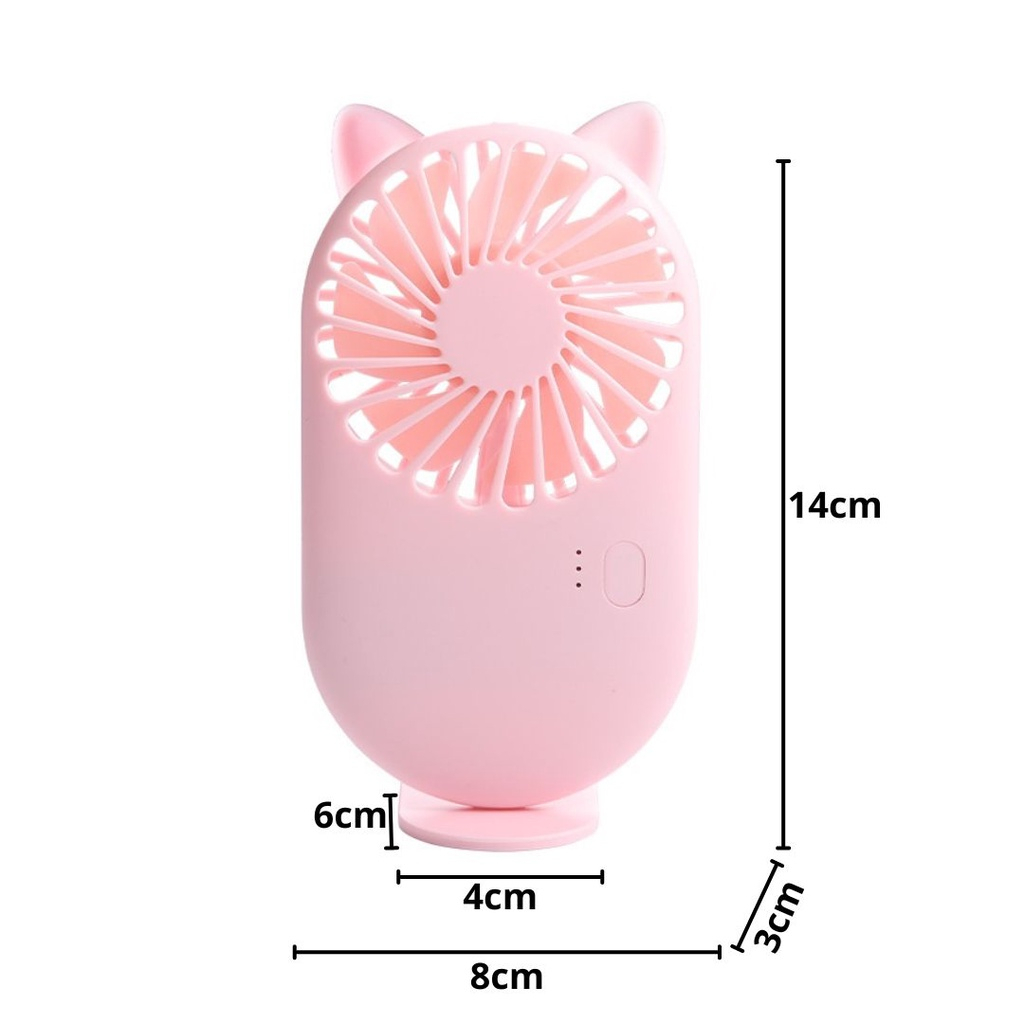 Kipas Angin Portable 2 in 1 / Kipas Angin Cute Pocket / Mini Fan USB Cooling