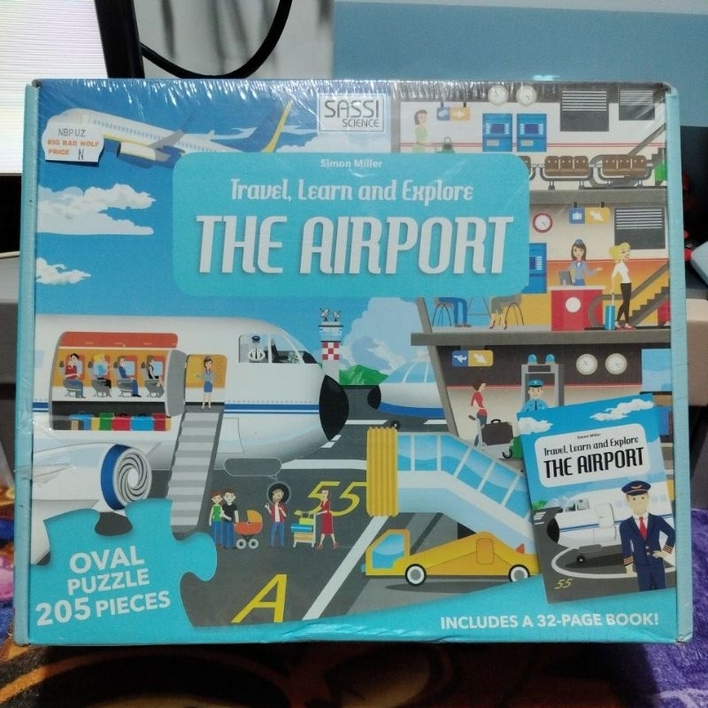 sassi science - travel learn and expkore - the airport - puzzle anak, buku bbw