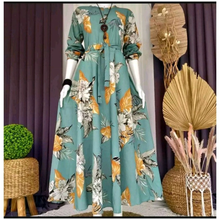 [COD]PROMO GAMIS 100RB 3 PCS GAMIS KHAIRINA MOTIF BUNGA SAKURA TERBARU 2023 GAMIS JUMBO BUSUI