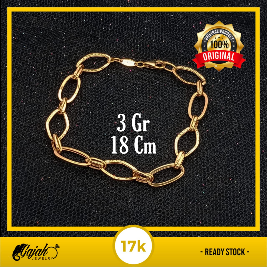 Gelang Emas 17K - 3 Gr Kadar 750 - 4804