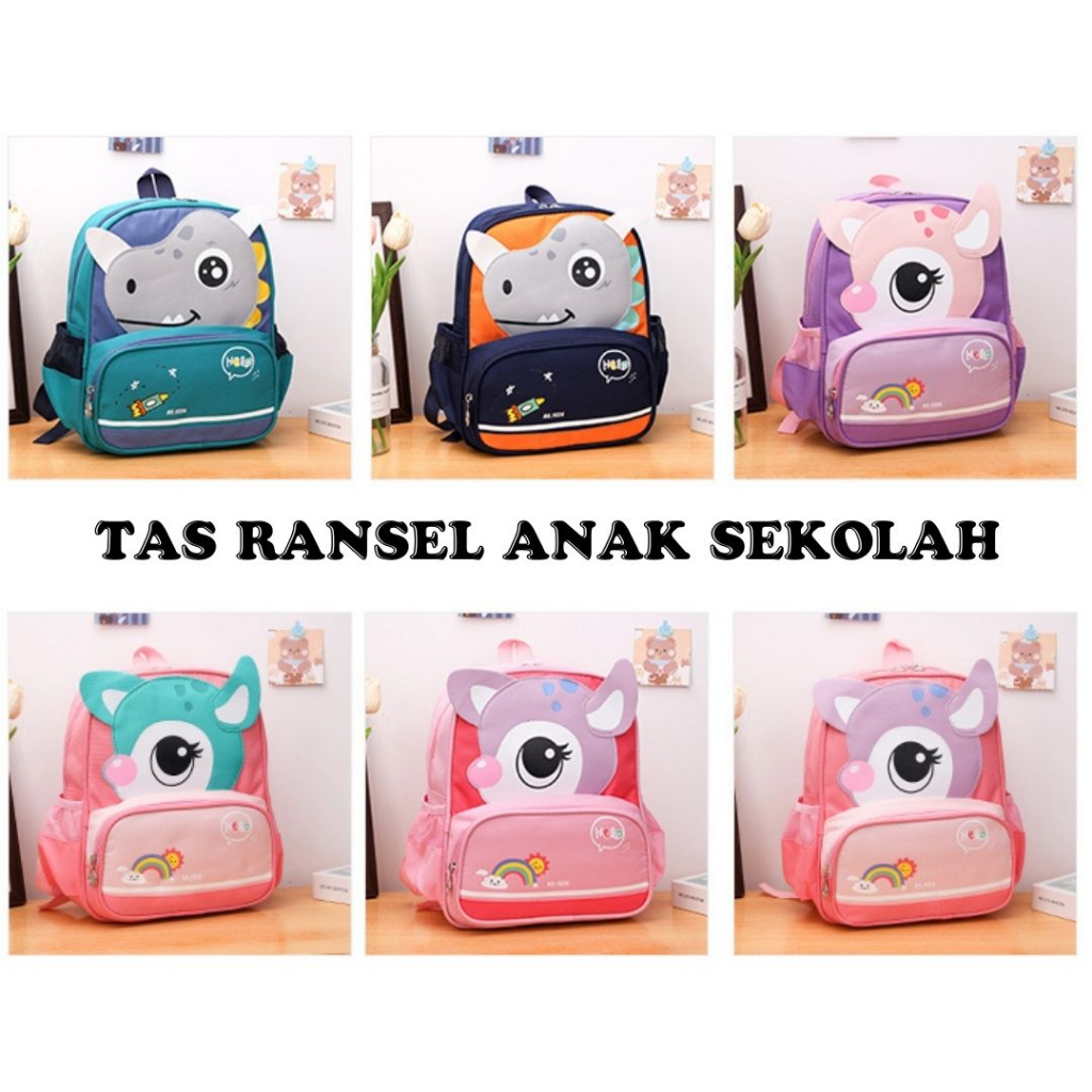 Tas Ransel Sekolah Anak PAUD / TK / PG Backpack karakter lucu Keren Motif Cewek Cowok