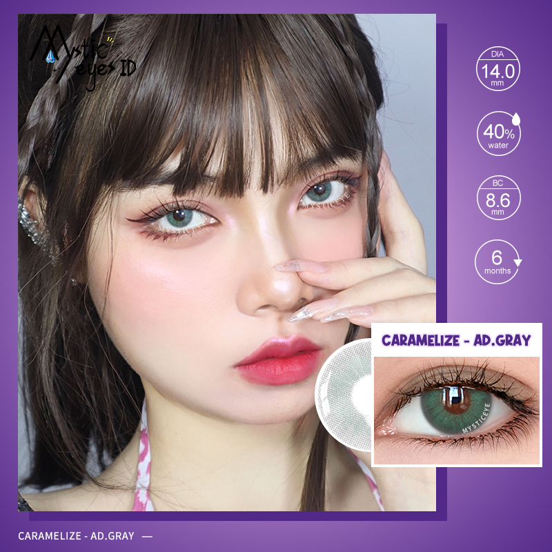 [✅COD] MYSTICEYES SOFTLENS GRAY SERI LENSA KONTAK NORMAL