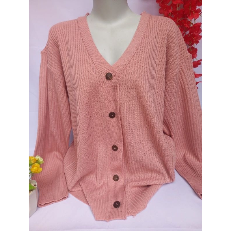 CARDIGAN RAJUT // CARDIGAN JUMBO KANCING BATOK // MUAT bb70 KG+