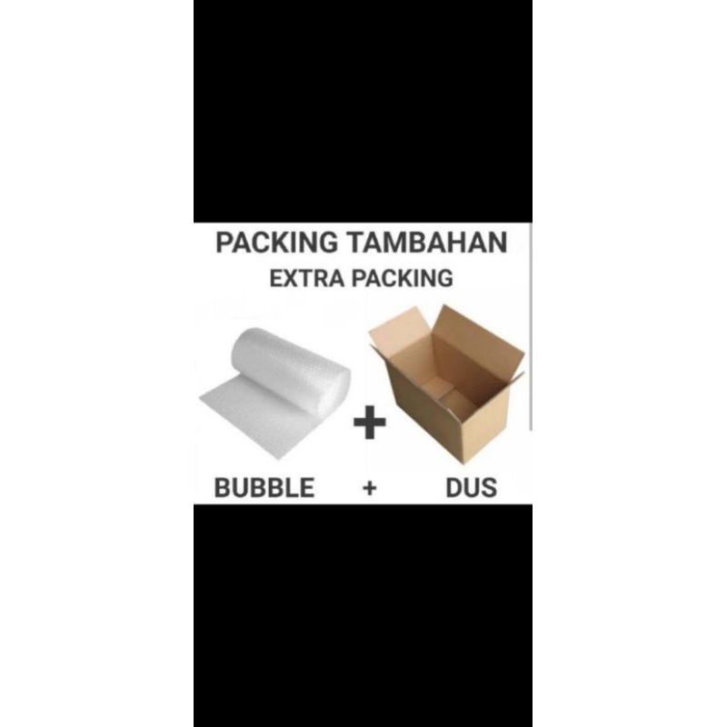 

buble wrap + kardus