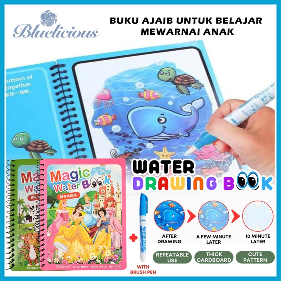 Magic Water Book - Magic Colouring Book - Buku Gambar Ajaib