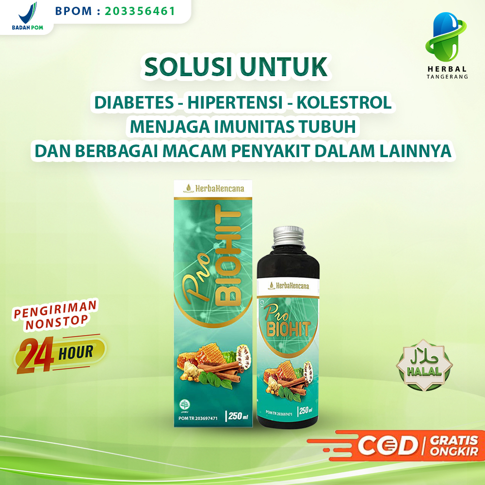 

Obat Herbal Diabetes Hipertensi Kolesterol Penyakit Dalam PROBIOHIT 250ML