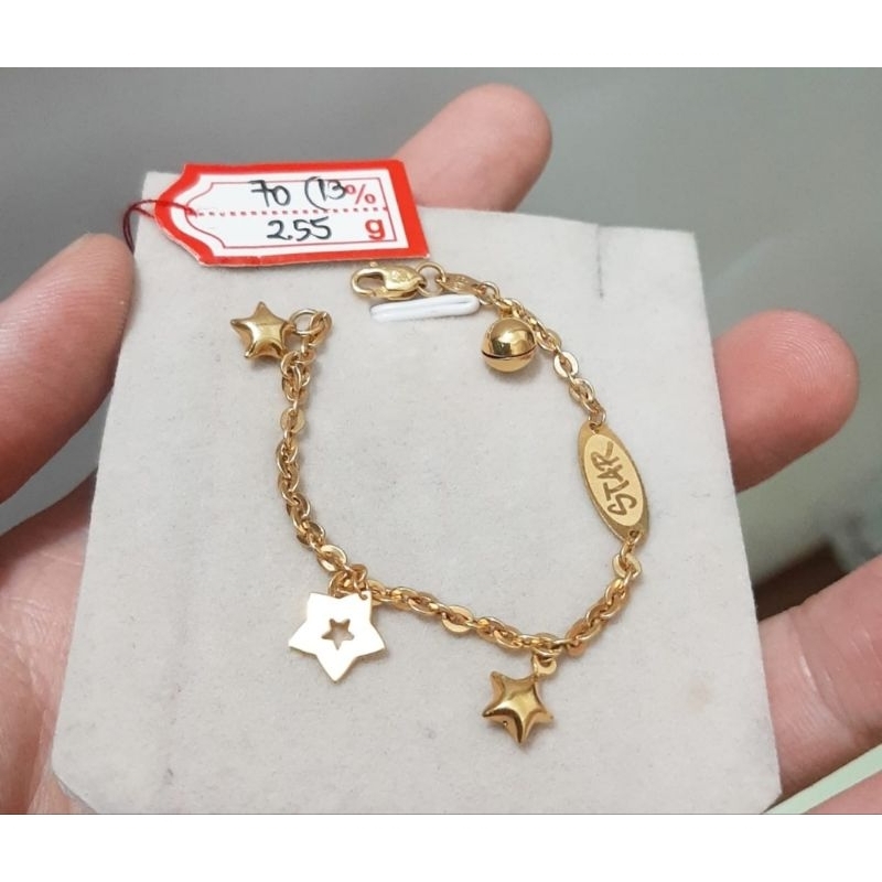 Gelang rantai emas 70 bintang star