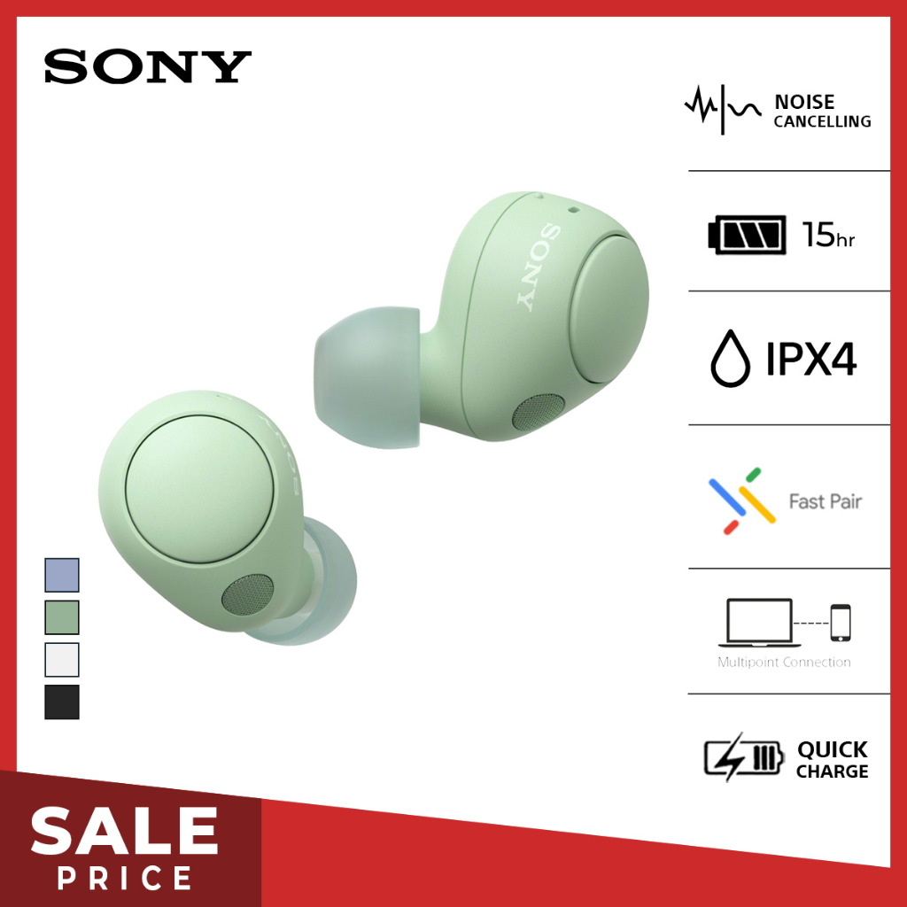 Sony Noise Cancelling Truly Wireless WF-C700N - Green