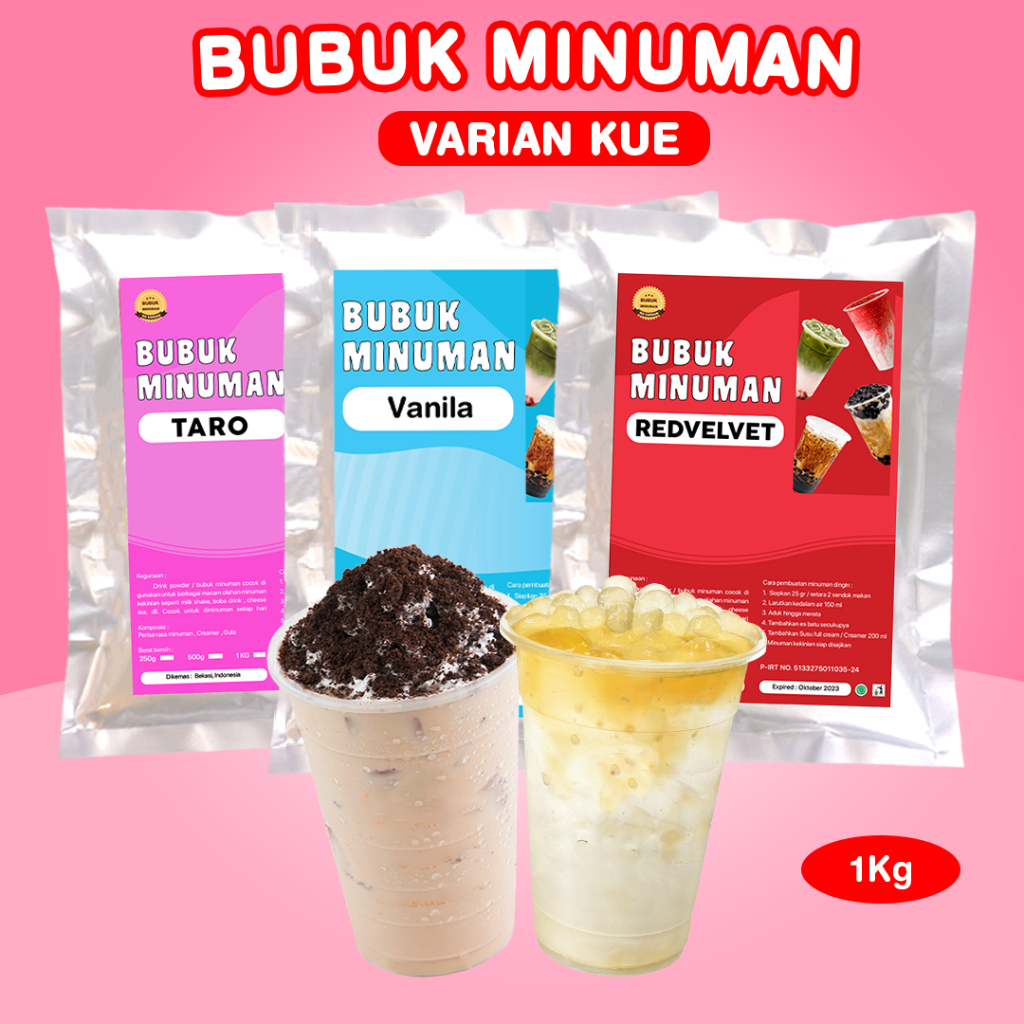 BUBUK MINUMAN RASA / BUBUK MINUMAN 1KG / SERBUK MINUMAN 1KG / BUBUK MINUMAN BOBA / BUBUK MINUMAN PREMIUM 1KG