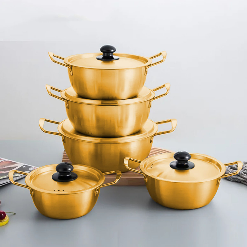 Nexxio Panci Ramen korea / Panci Noodle Korean Stainless / Panci Ramen Gold / Panci Ramyun KoreaPremium / Korea Noodle Pot Gold