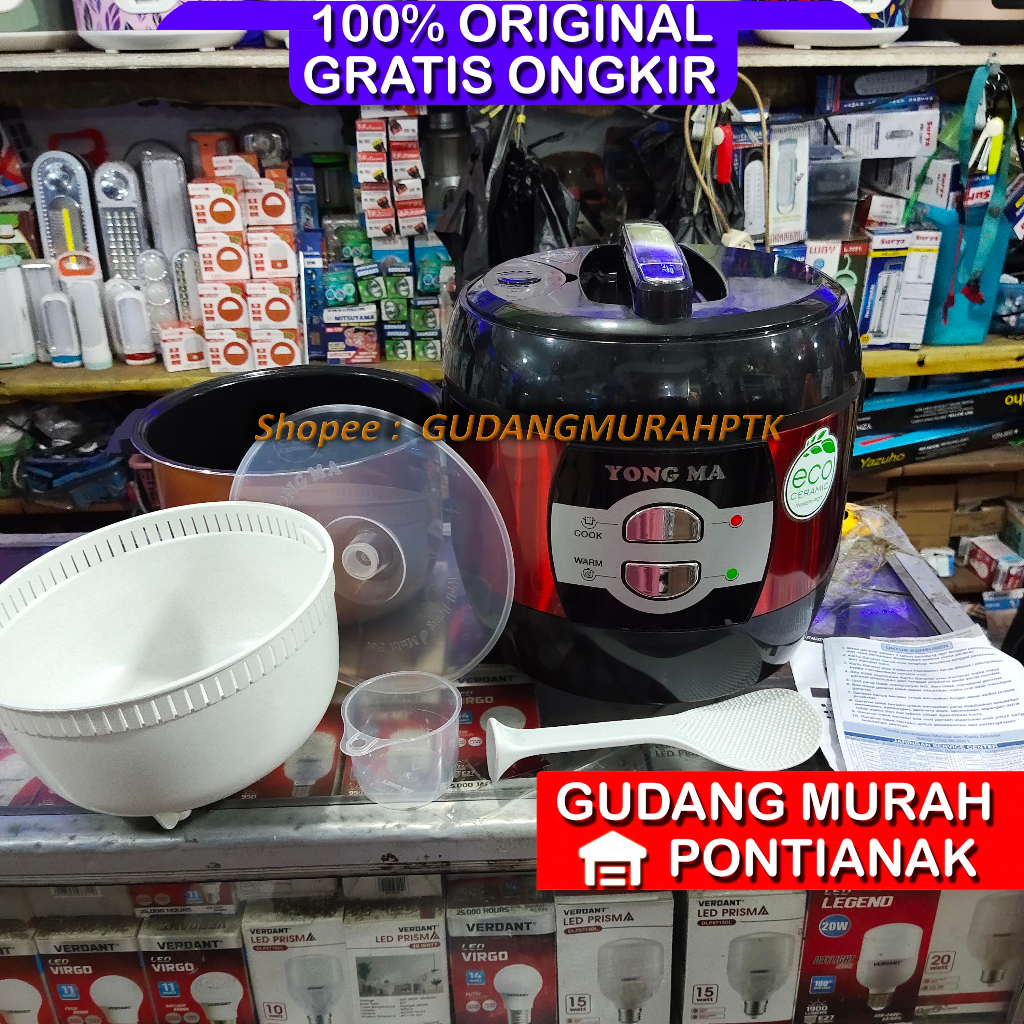 RICE COOKER YONG MA [2 LITER] 100% ORI MAGIC COM Penanak nasi penhangat menghangatkan warm SMC7033 / YMC 7033 / SM 703 Original asli mantap dan awet