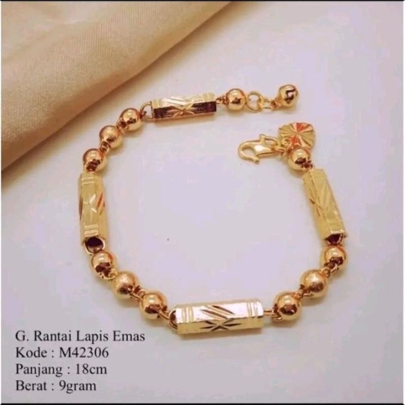 gelang tangan motif bambu cantik elegan