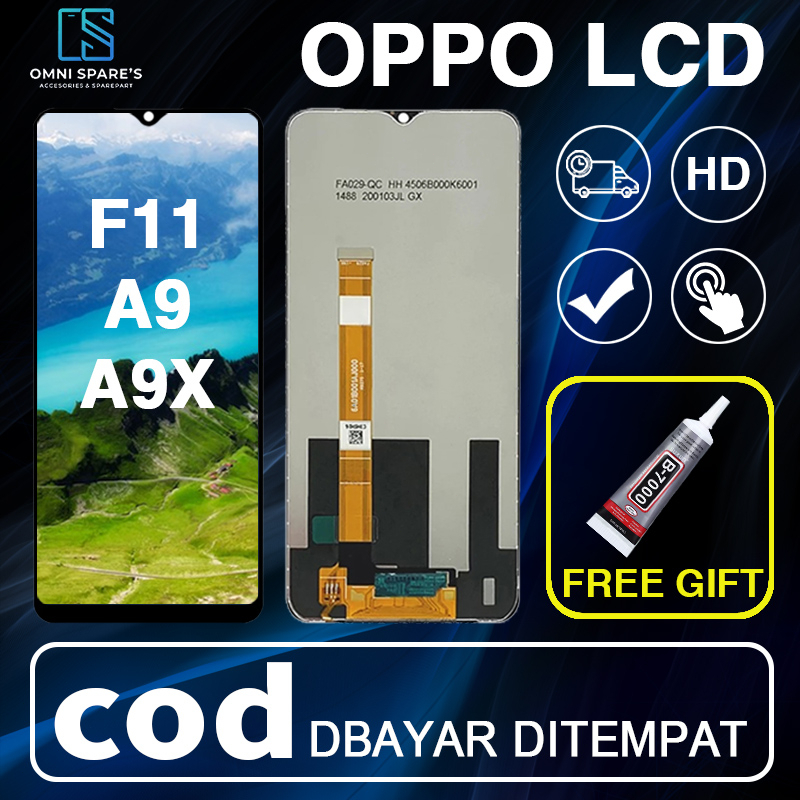 【ORIGINAL】Lcd Oppo F11 A9 A9X Original Fullset Touchscreen layar hp asli copotan