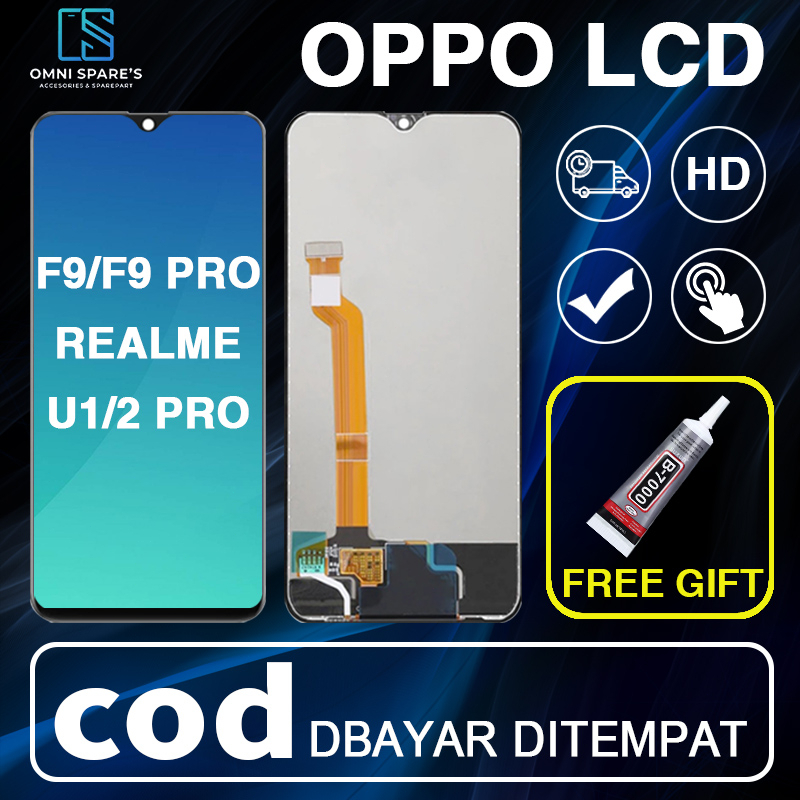 【ORIGINAL】LCD OPPO F9 / F9 PRO/ REALME U1/ REALME 2 PRO FULLSET ORIGINAL LAYAR HP TOUCHSCREEN