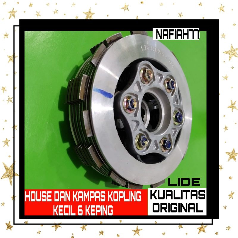 (KUALITAS PREMIUM OEM) HOUSE KOPLING / HOUSE KOPLING KEPING 6 TANPA DRAF GEAR VIAR KAISAR SPAREPART MOTOR RODA 3 DLL