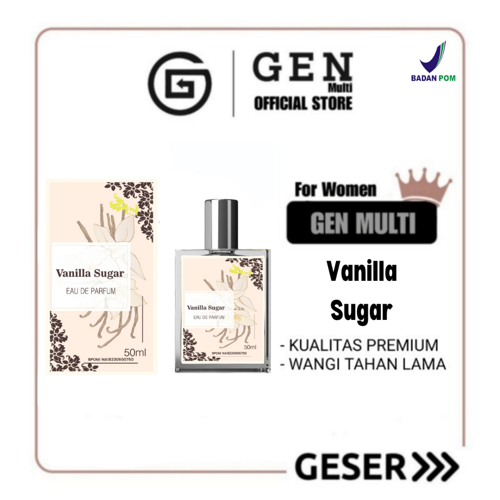 GEN - [BPOM] Parfum Vanilla Sweet 50ml Premium / Parfum Vanilla Sweet 50ml Unisex / Parfum Pria Wangi Tahan Lama