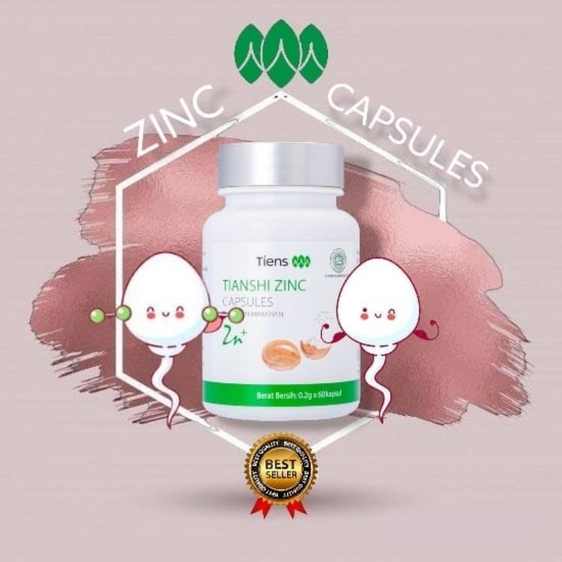 ZINC TIENS 1 BOTOL SEGEL|HORMON PENGENTAL SPERMA|TANPAEFEKSAMPING|ORIGINAL