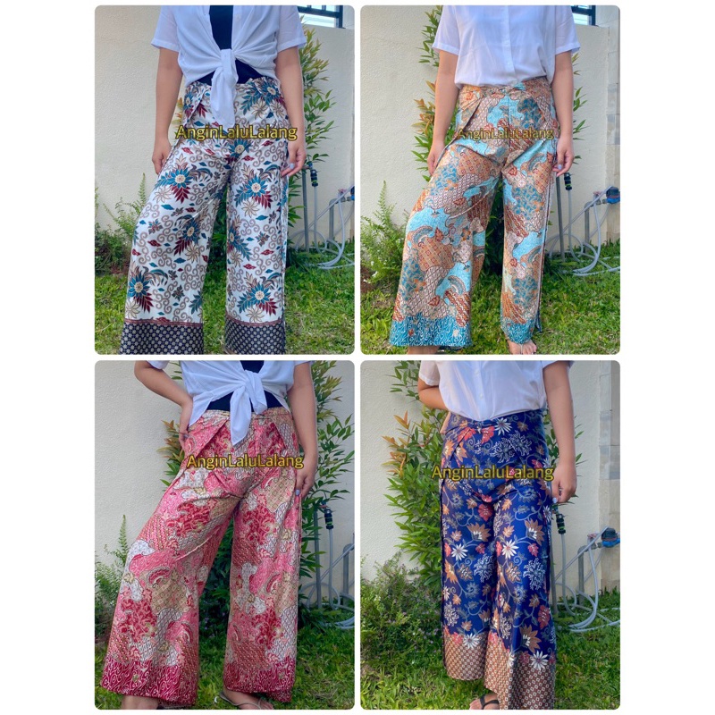 [BARU]Open Pants Casual Formal/Open Pants Jumbo/Celana Kulot Lilit Ikat/Celana Batik Lilit/Wrap Pant