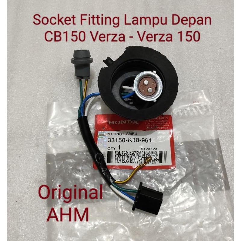 Socket Fitting Lampu Depan CB150 Verza - Verza 159 Ori AHM 33150 K18 961