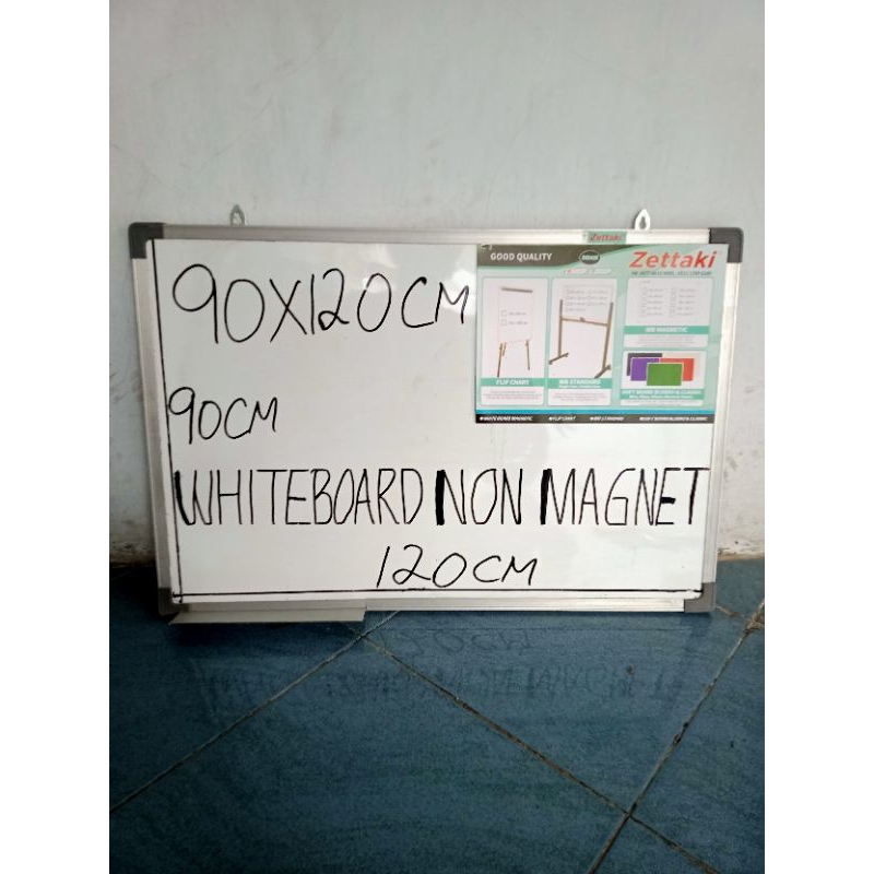 

PAPAN TULIS WHITEBOARD GANTUNG NON MAGNET SINGLE FACE 90X120CM
