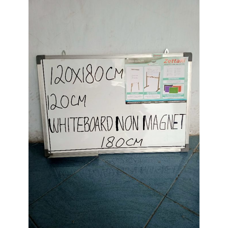 

PAPAN TULIS WHITEBOARD GANTUNG NON MAGNET SINGLE FACE 120X180CM