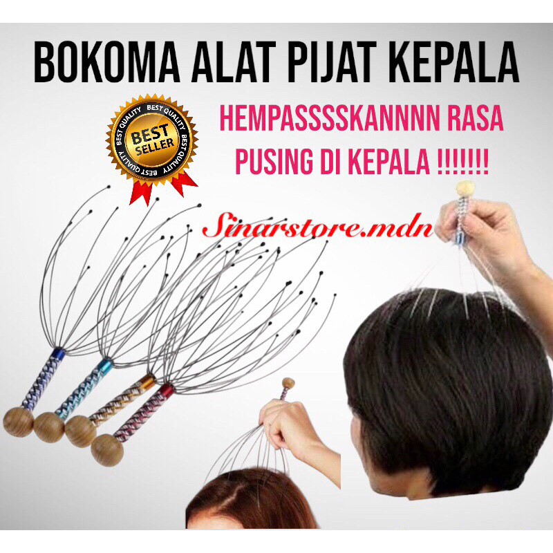 Alat Pijat Kepala Bokoma Massage Tanpa Listrik Healthy Head Manual Relaxing Anti Sakit Kepala Pusing