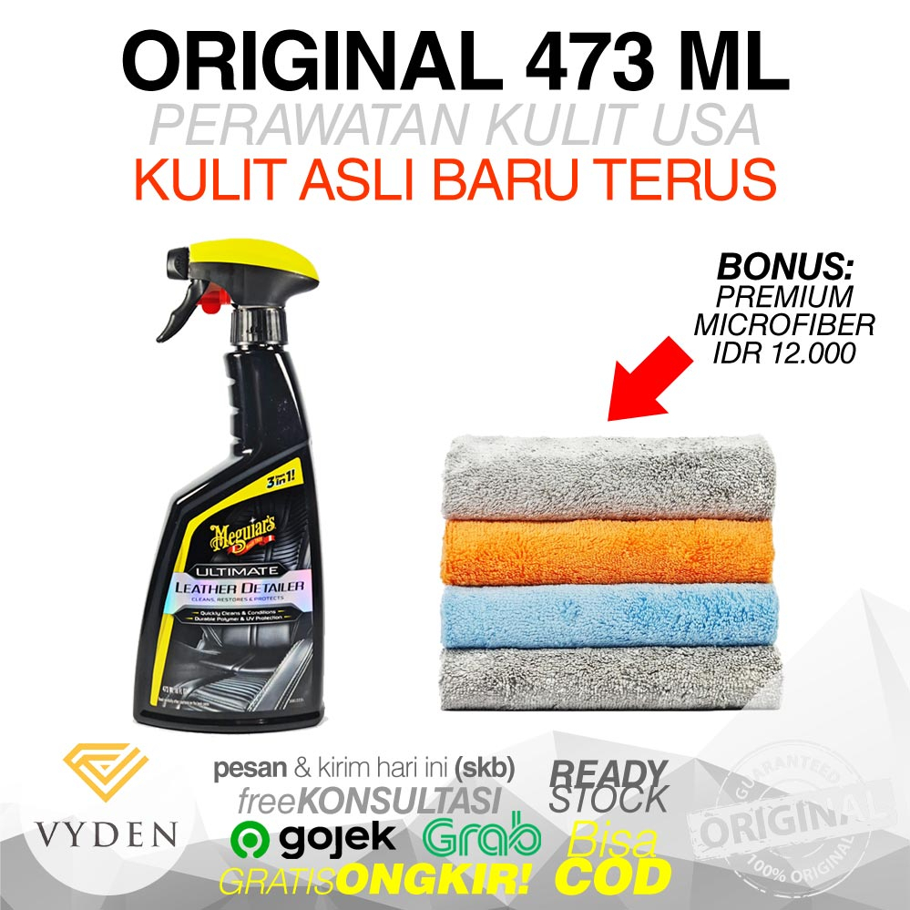 MEGUIARS Ultimate Leather Detailer 473ml Pembersih Pelembab Proteksi Kulit Tas MURAH