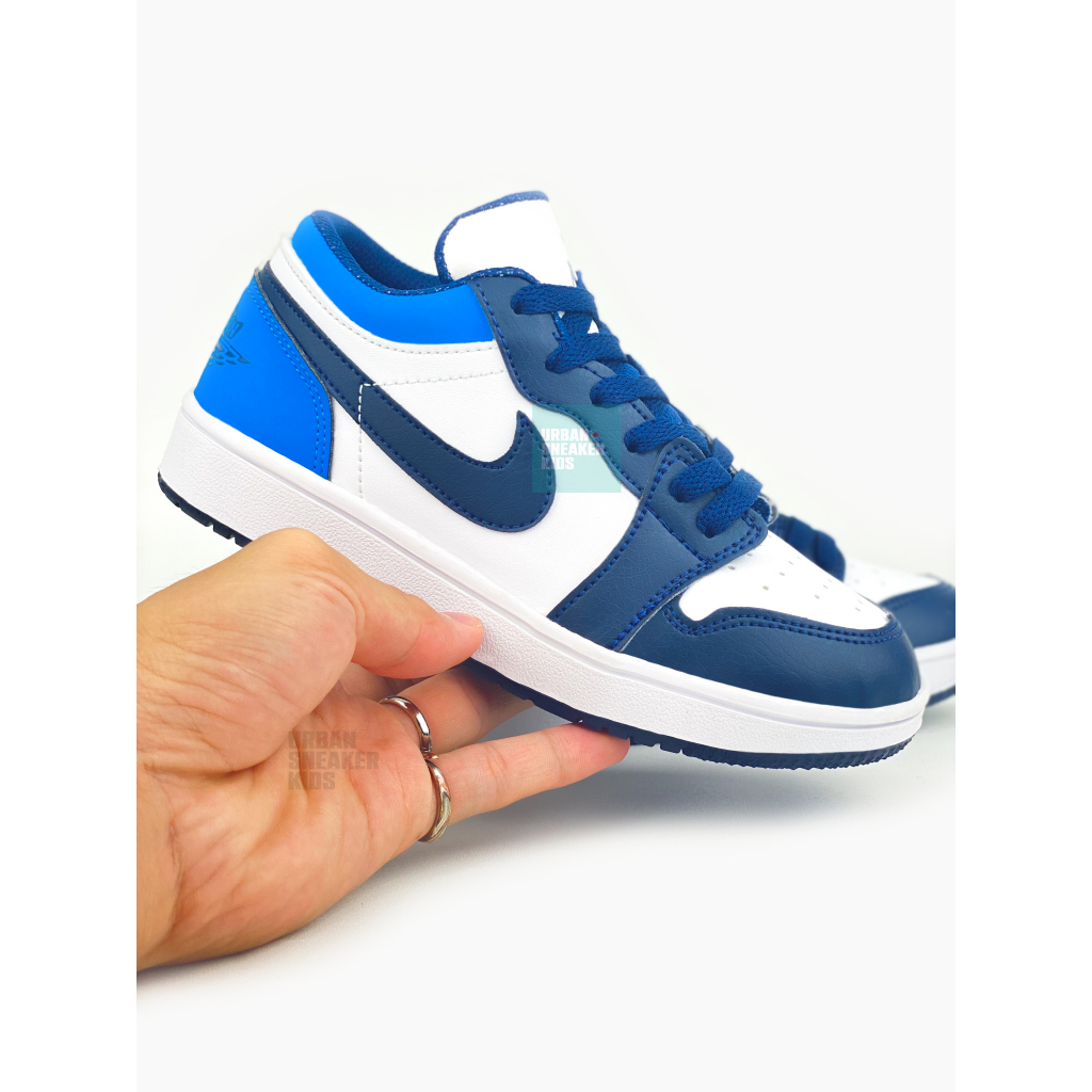 Sepatu Anak Laki Laki Putih Biru Navy Sneakers Import 26-35 - Urban Sneaker Kids